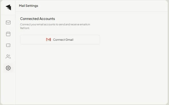 Gmail koppelen in Refront