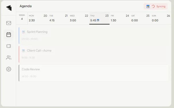 Google Calendar sync