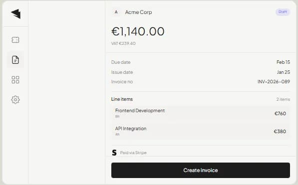 Refront Stripe integration - Create professional invoices