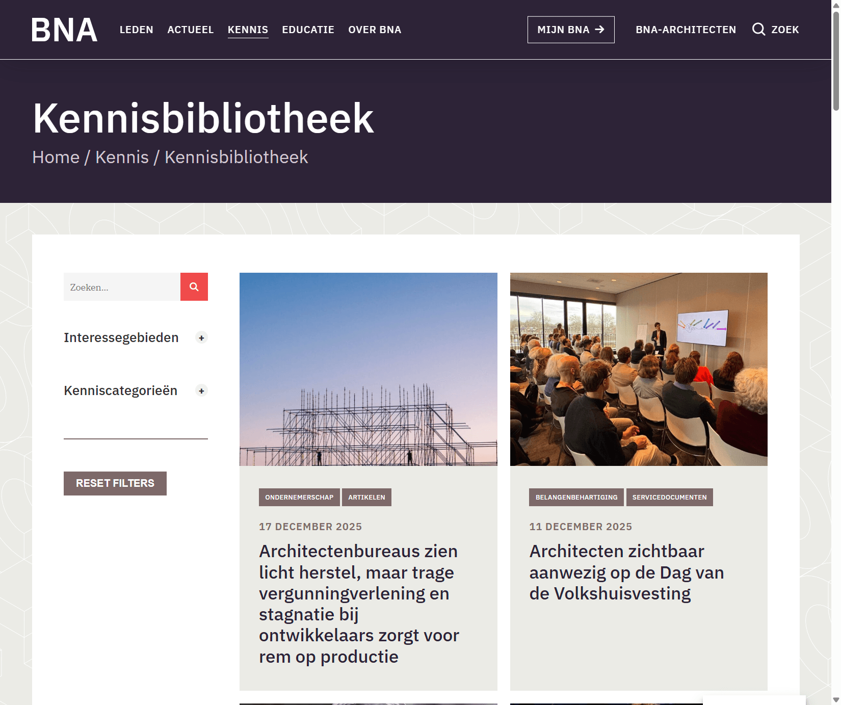 BNA - Koninklijke Bond van Nederlandse Architectenbureaus: Bna Kennisbibliotheek
