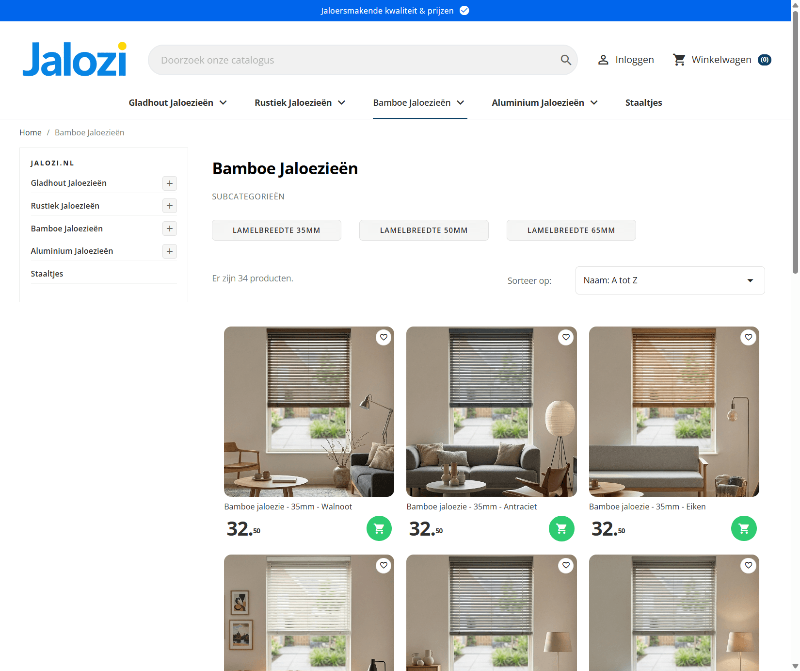 Jalozi.nl - Webshop voor jaloezieën op maat: Jalozi Category