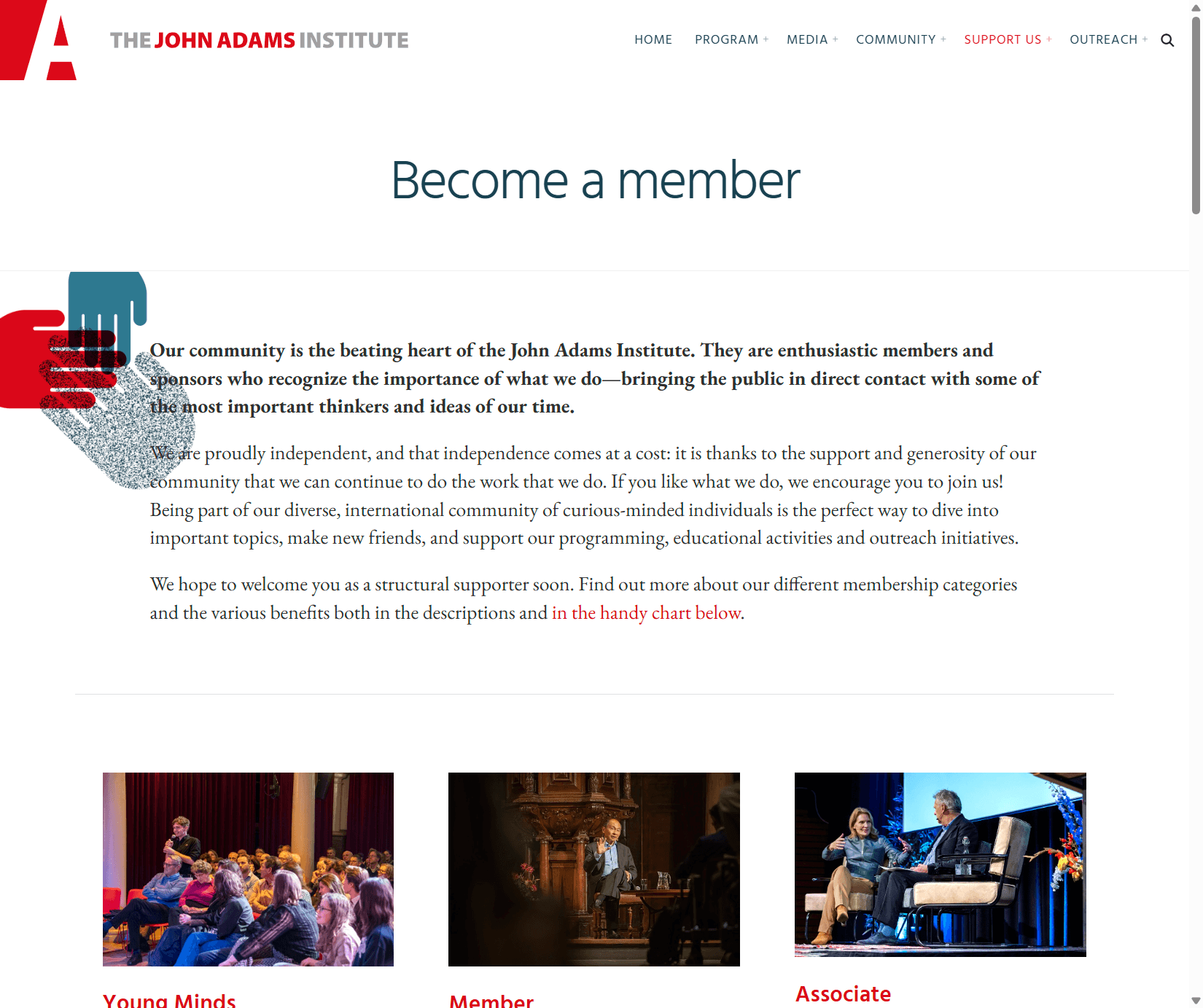 The John Adams Institute - Hosting, onderhoud & OVAS-koppeling: John Adams Institute Membership