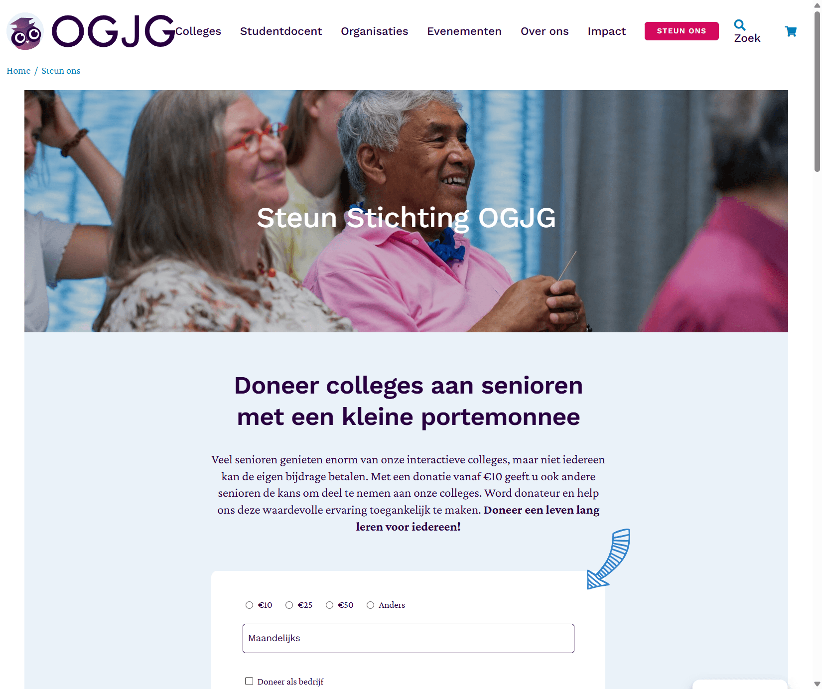 OGJG - Online college platform ontwikkeling: Ogjg Hulp Nodig