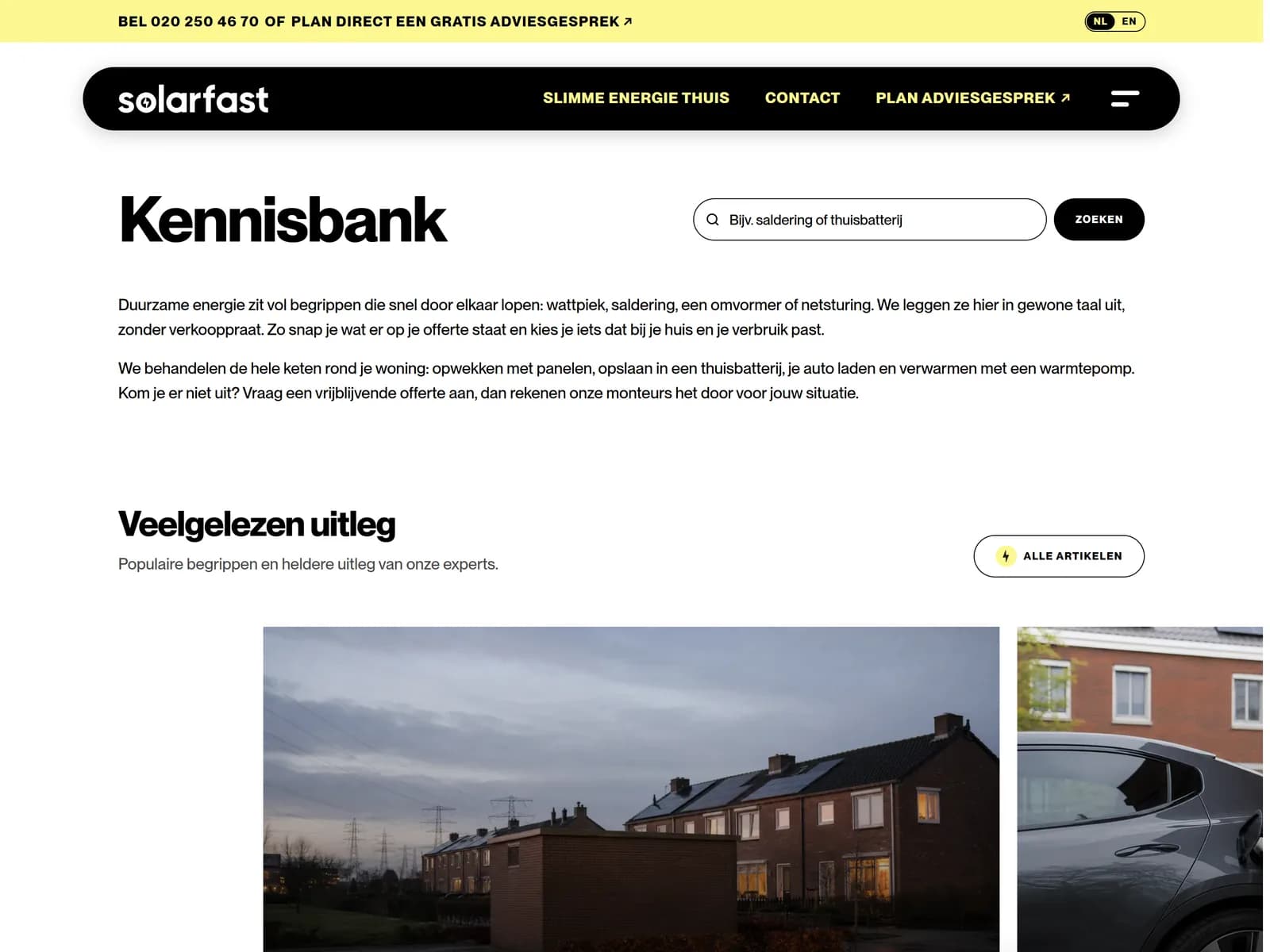 SolarFast-kennisbank op de nieuwe Next.js-site