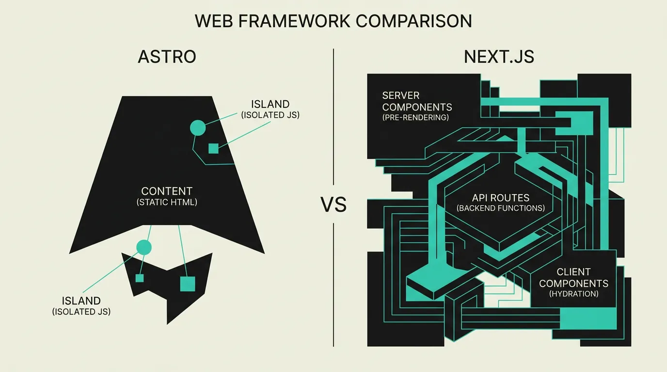 Astro vs Next.js: Vergelijking voor Developers